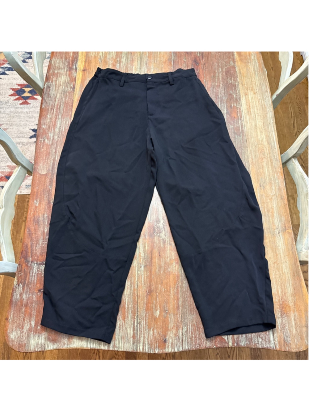 Ruti The Wide-ish Pants Black Size 4/ Large Barrel Balloon Leg Comfort Oversized
